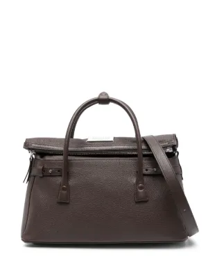 Maison Margiela 5AC レザーハンドバッグ XL | ニュートラル | FARFETCH JP