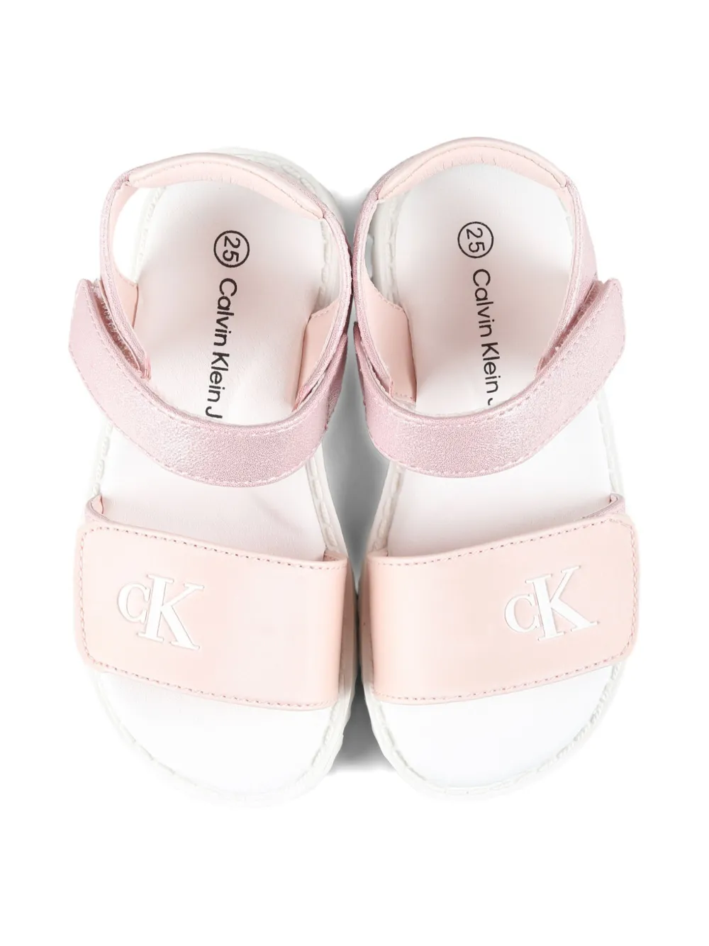 Calvin Klein Pink Sandals For Girl With Logo In Pink