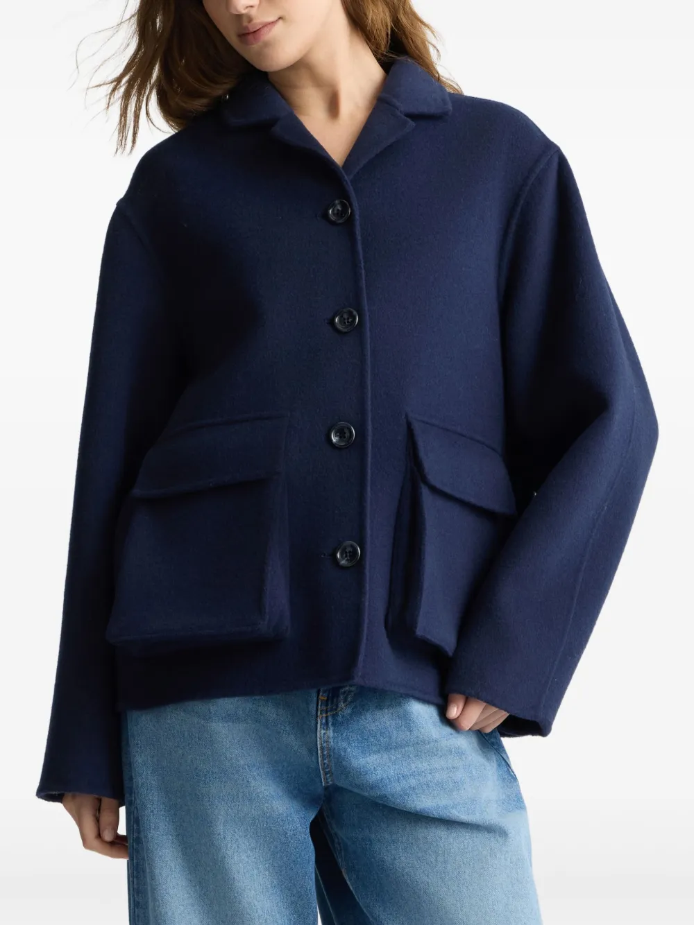 LIU JO Vilten shirtjack Blauw