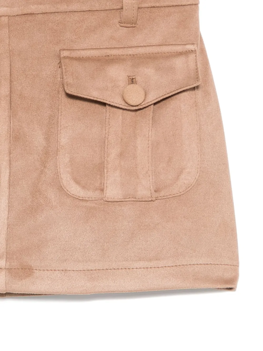 Miss Grant Kids Mini-rok met suède textuur Bruin