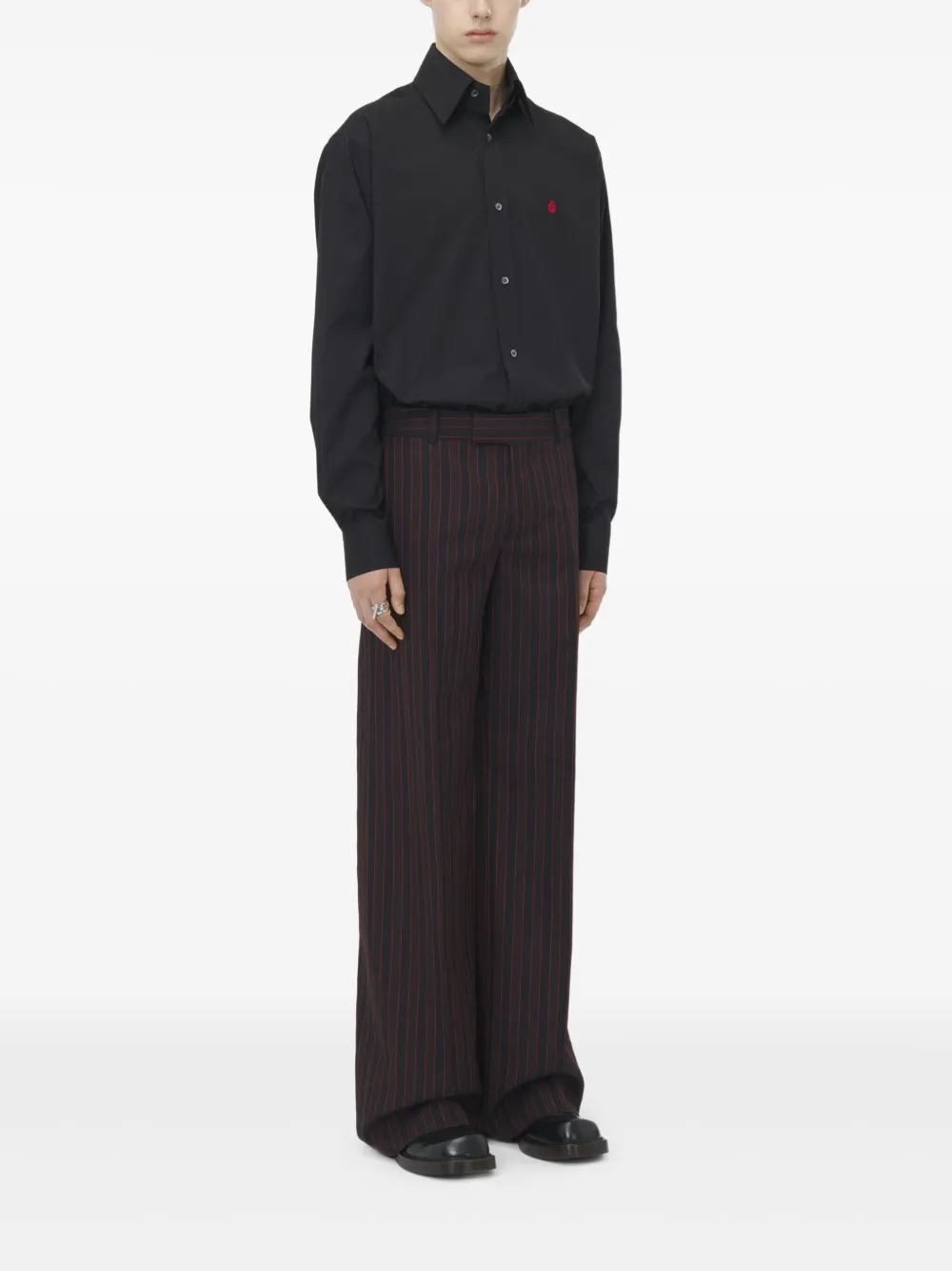 Alexander McQueen Pantalon met krijtstreep Zwart