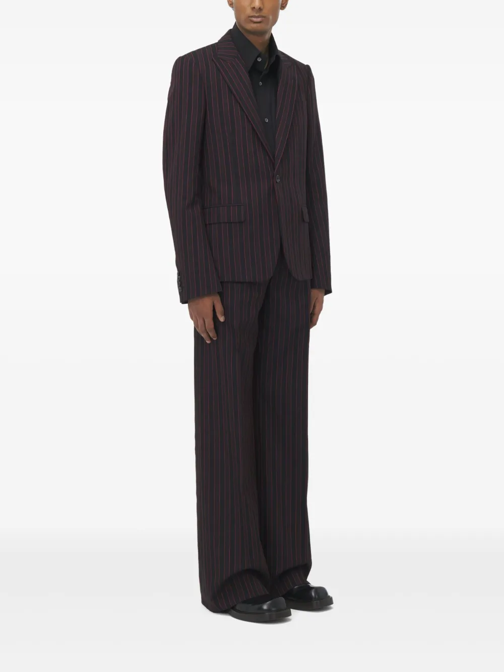 Alexander McQueen striped blazer Zwart
