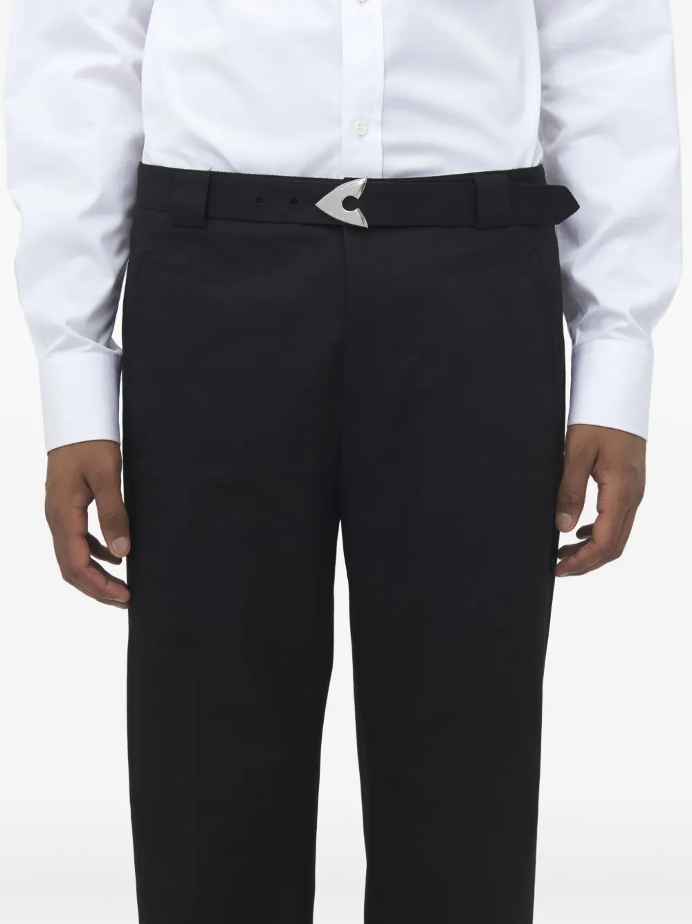Alexander McQueen Pantalon met ceintuur Zwart