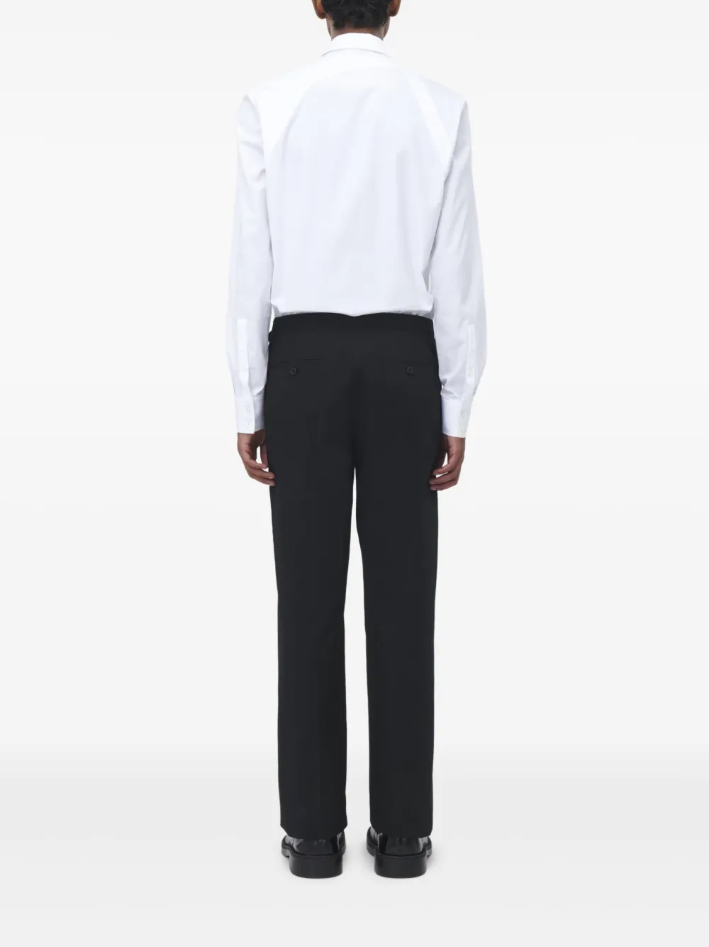 Alexander McQueen Pantalon met ceintuur Zwart