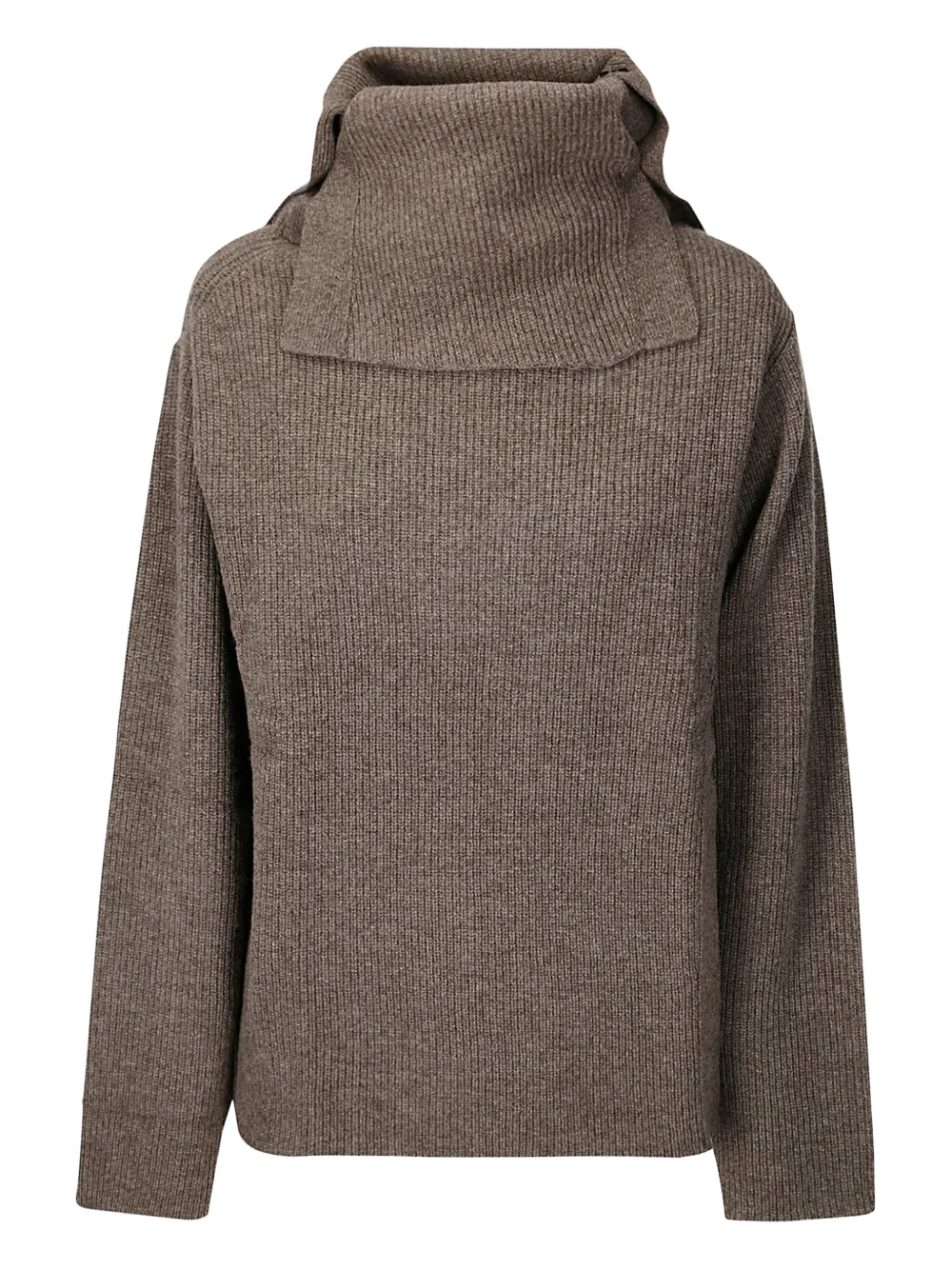 Dawei Gerippter Strickpullover | Braun | Image 1
