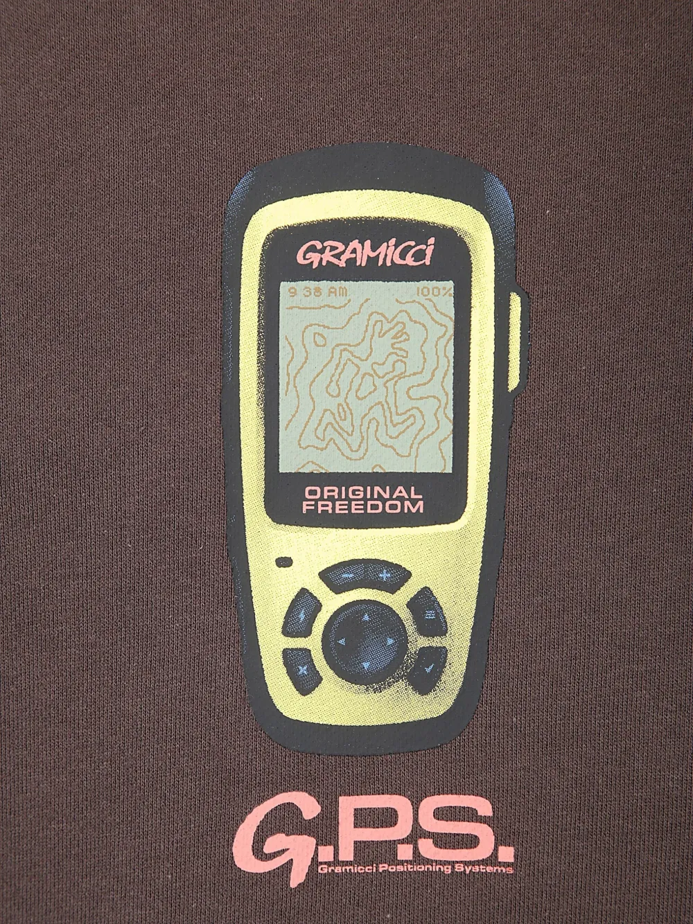 Gramicci Hoodie met print Bruin