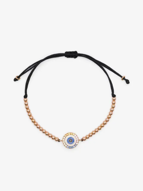 Anil Arjandas 18K rose gold Evil Eye diamond and multi-stones bracelet