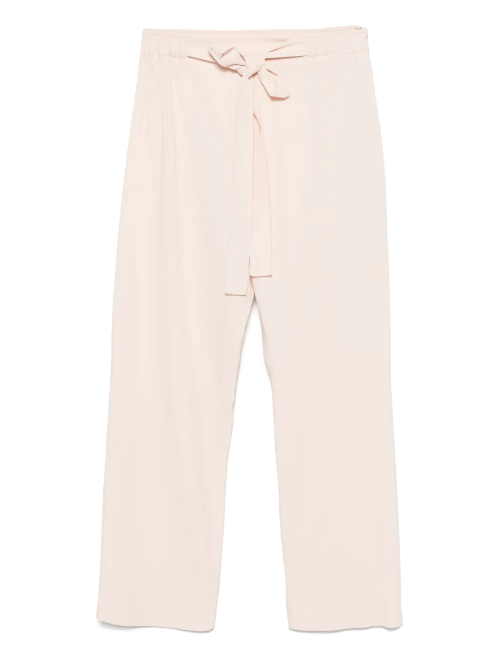 belted-waist trousers