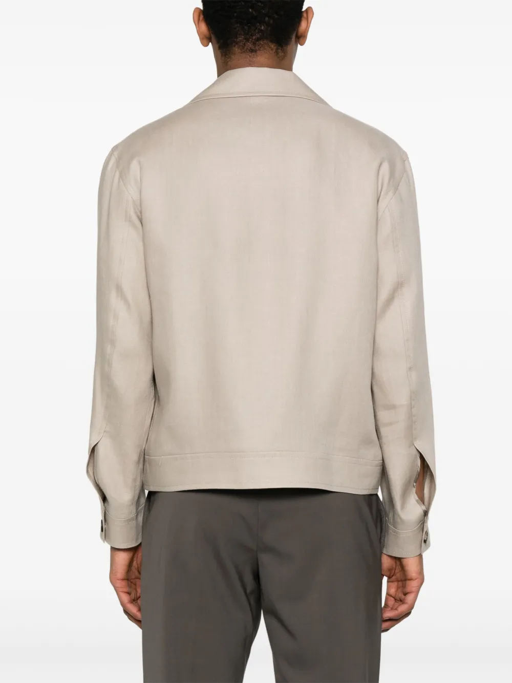Tagliatore Linnen shirtjack Beige