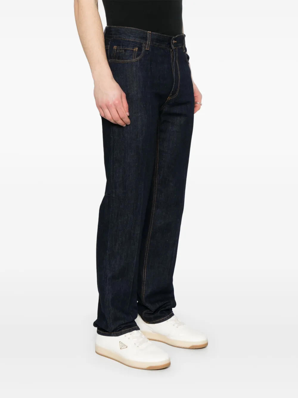 Emporio Armani Jeans met toelopende pijpen Blauw