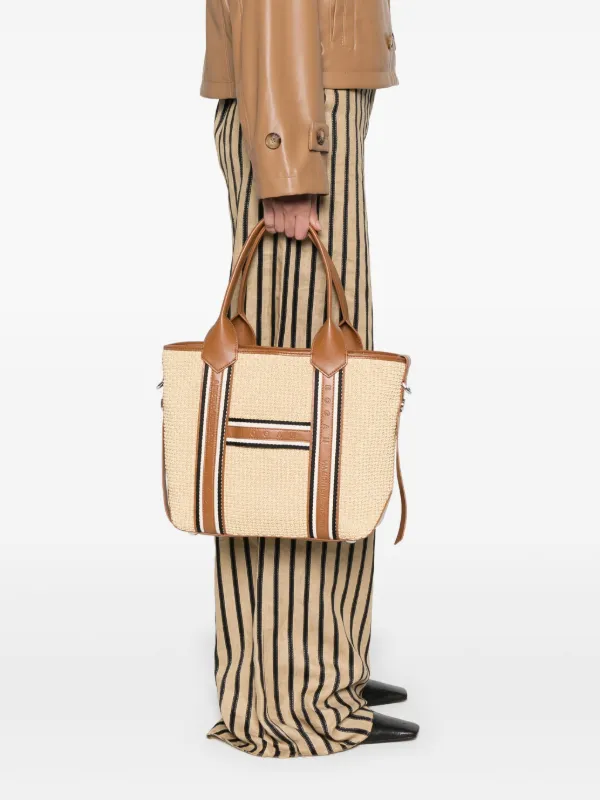 トートバッグ Hogan MEDIUM HOGAN SCRIPT SHOPPING BAG Hogan Script Shopping Bag Medium BROWN for Woman