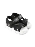 Calvin Klein Kids touch-strap sandals - Black