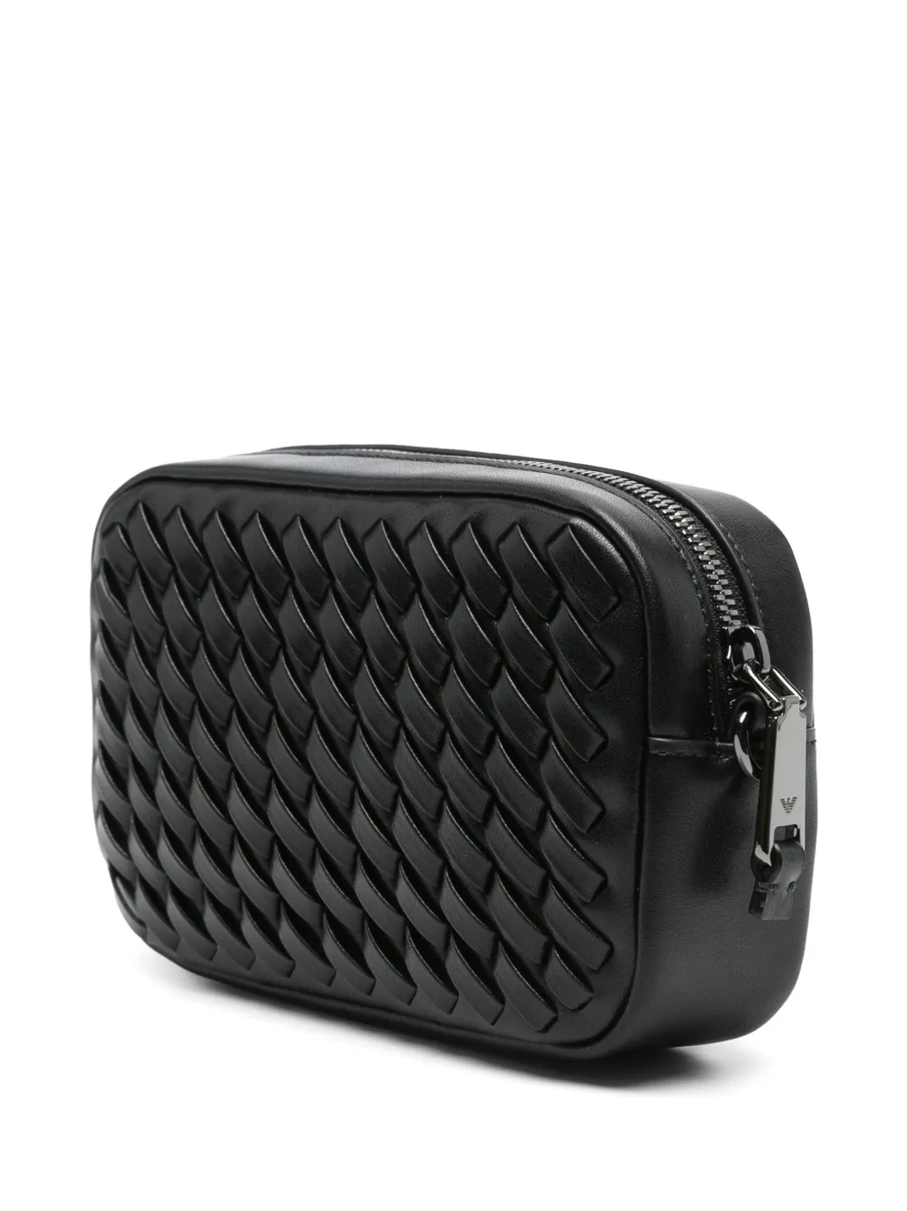 Emporio Armani Geweven crossbodytas Zwart