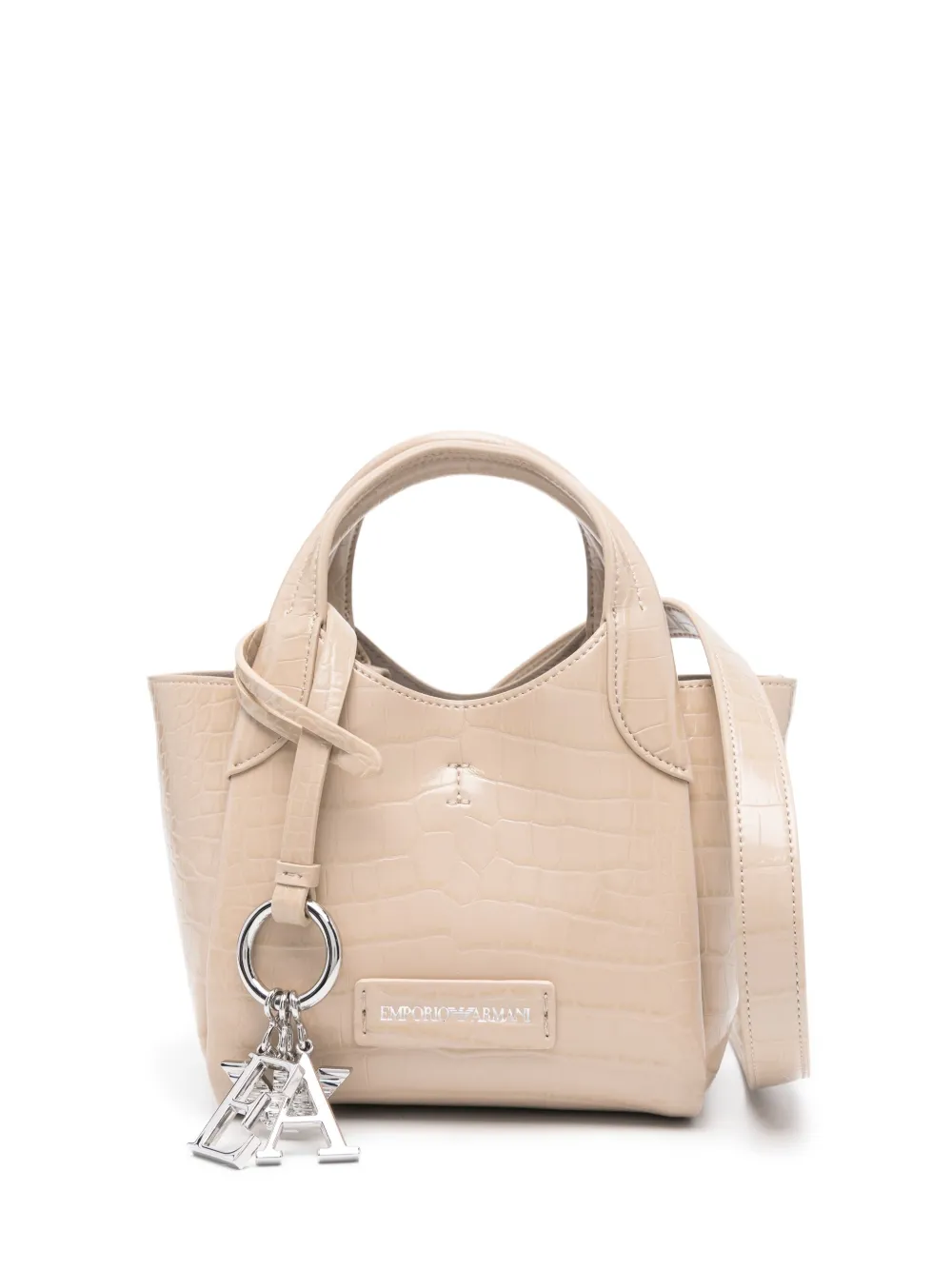 Emporio Armani logo-charm tote bag | Neutrals | Image 1