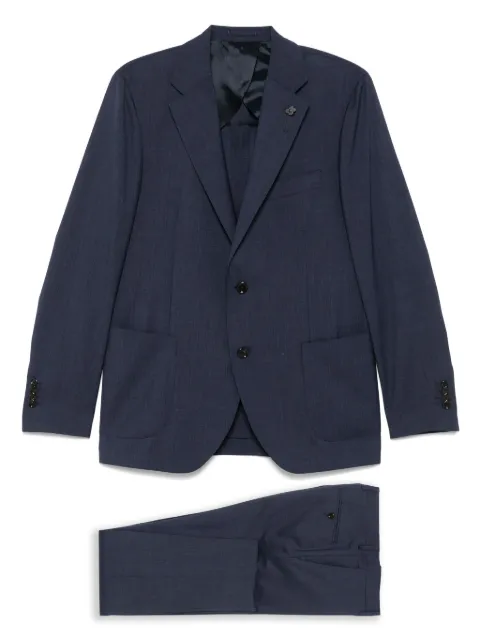 Lardini brooch-detail suit
