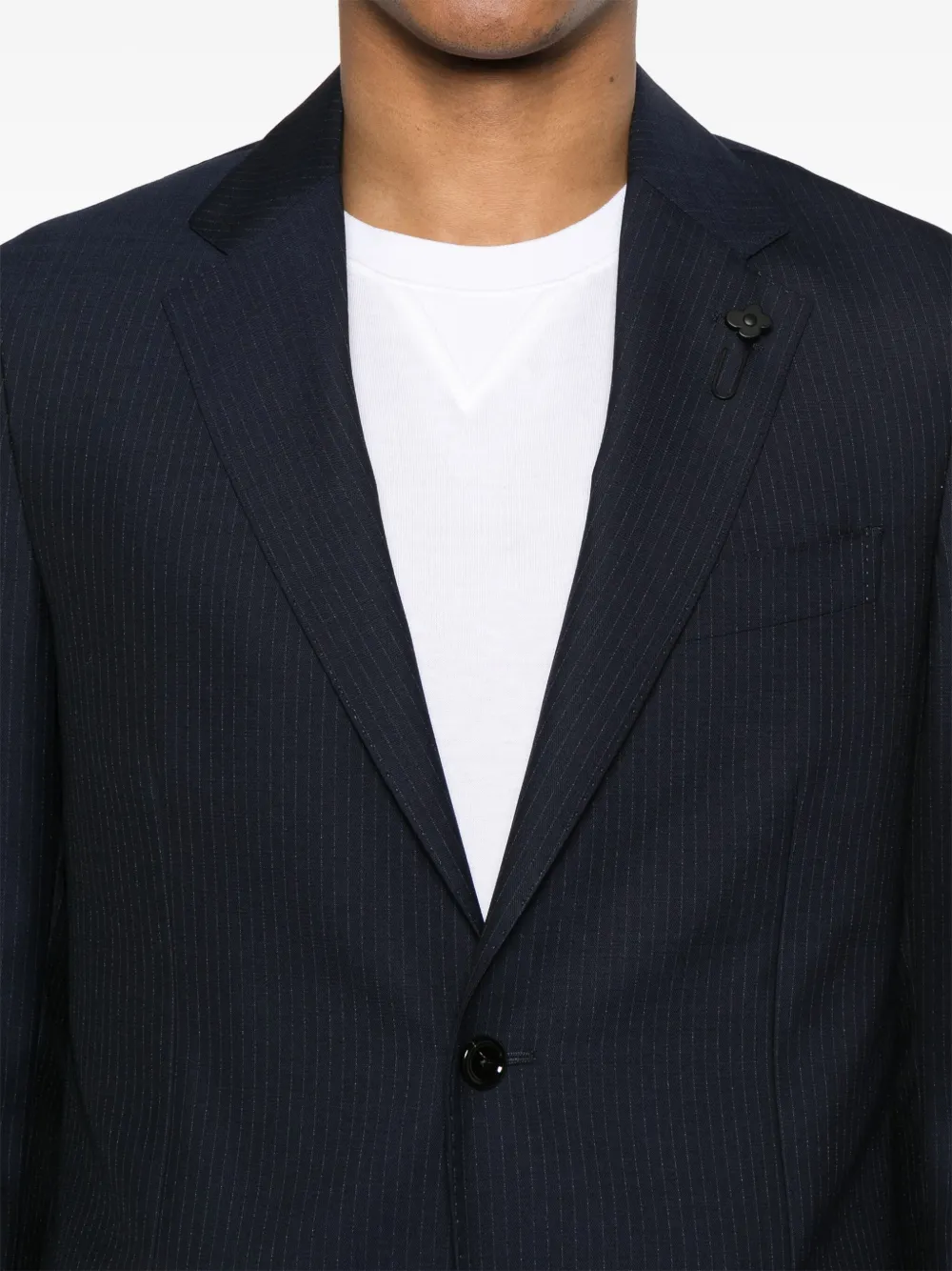 Lardini Gestreept pak Blauw
