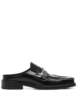 靴 Martine Rose 20AW Leather Mules Martine Rose Square Toe Mules | Black | FARFETCH