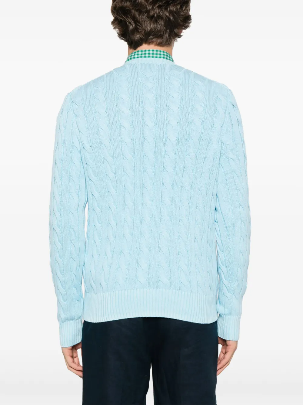 Polo Ralph Lauren Kabelgebreide katoenen trui Blauw