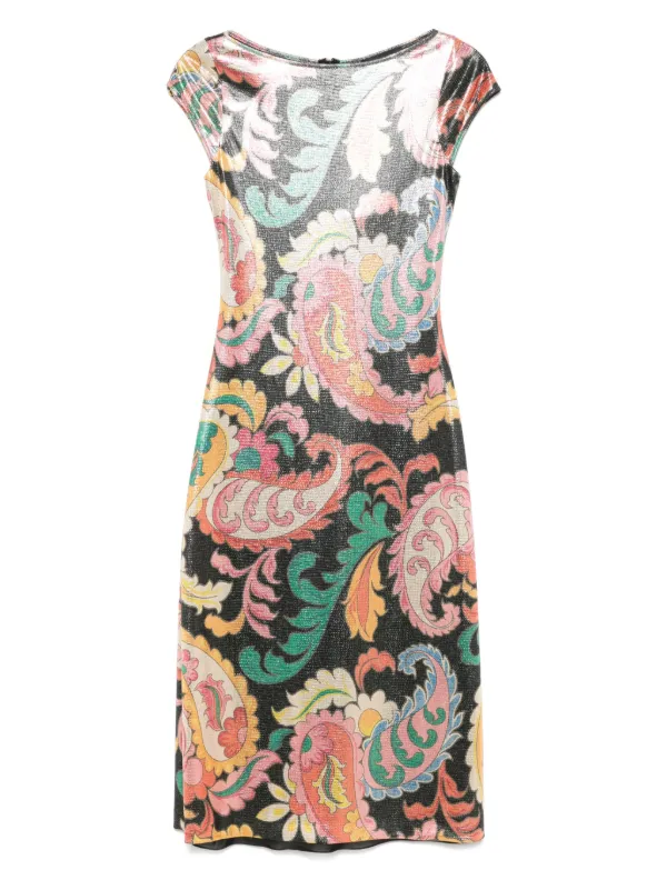 ETRO ペイズリー ドレス | ブラック | FARFETCH JP