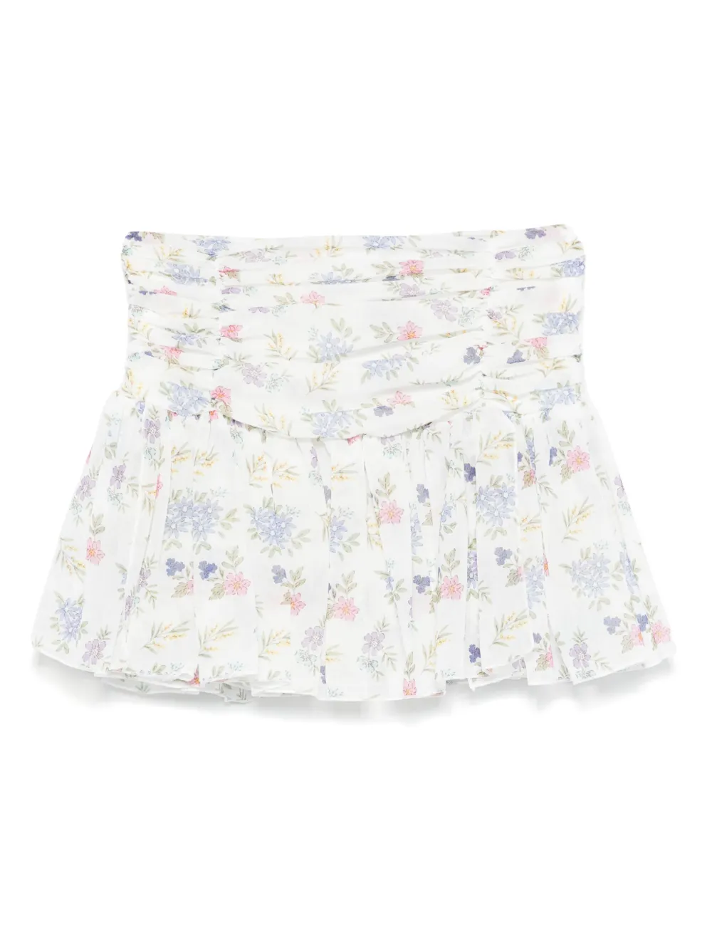 Miss Grant Kids フローラル ミニスカート - ホワイト Miss Grant Kids フローラル ミニスカート - ホワイト