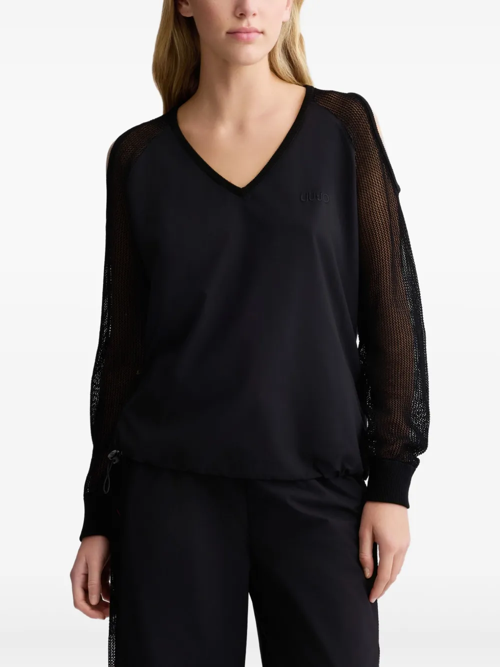 Liu •jo Cut-out Sweatshirt In 黑色