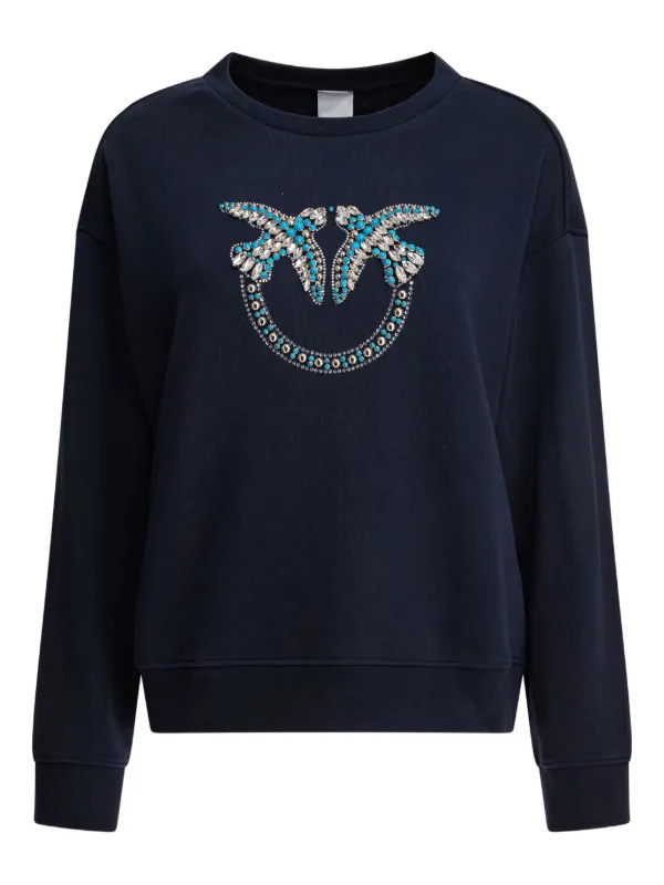【メーカー直売】の商品をすべて PINKO beaded-motif Sweatshirt | Blue | FARFETCH トップス