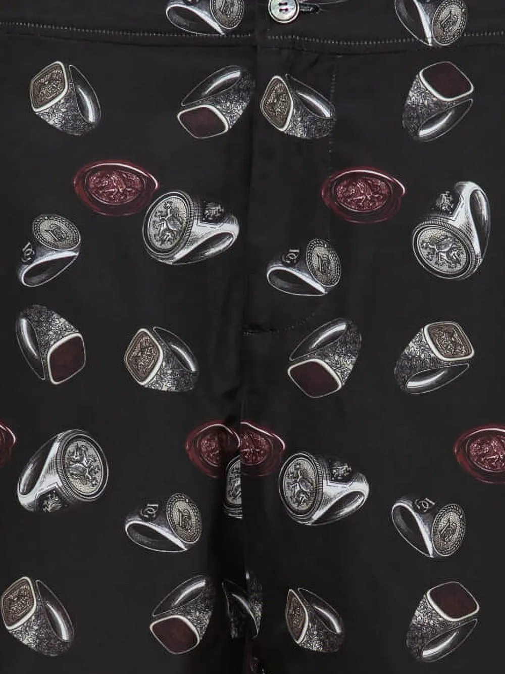 Dolce & Gabbana ring-seal print swim shorts Zwart