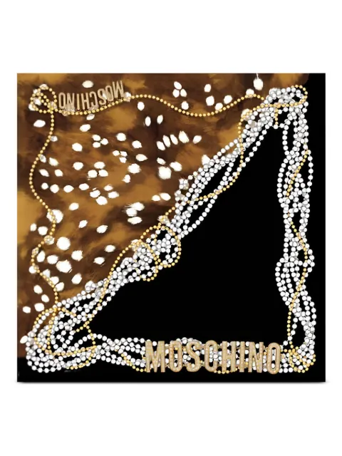 Moschino pearl-print scarf