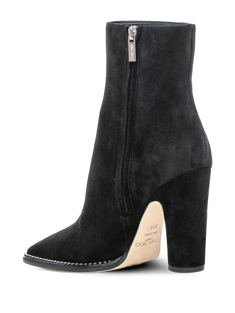 Jimmy Choo crystal-embellished block-heel boots Black