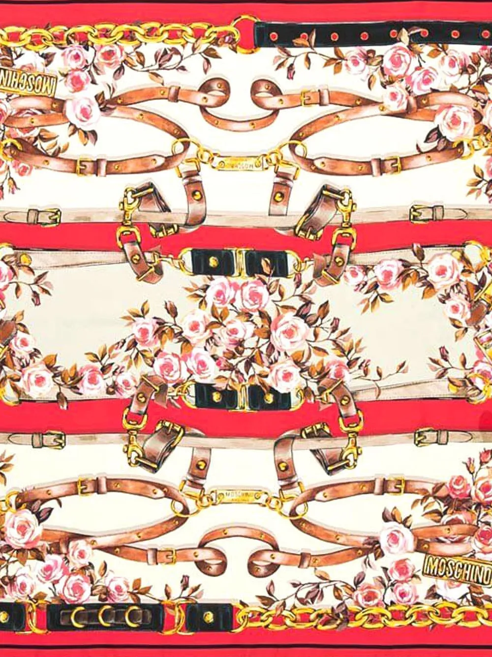 Moschino Sjaal met bloemenprint Rood