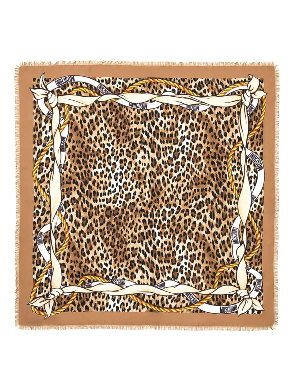 Moschino leopard-print scarf Bruin
