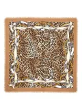 Moschino leopard-print scarf - Brown