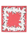Moschino polka-dot ribbon scarf - Red