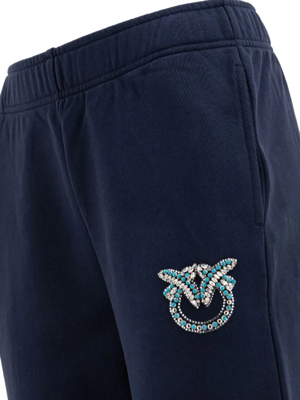PINKO Pantalon De Jogging à Logo Strassé Bleu FARFETCH FR - Main Image