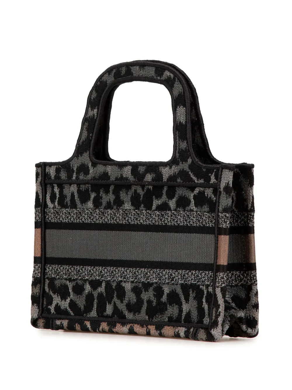 Christian Dior Pre-Owned mini sac à main Mizza Leopard Book Tote en toile brodée (2021) | Pre-owned | Image 2