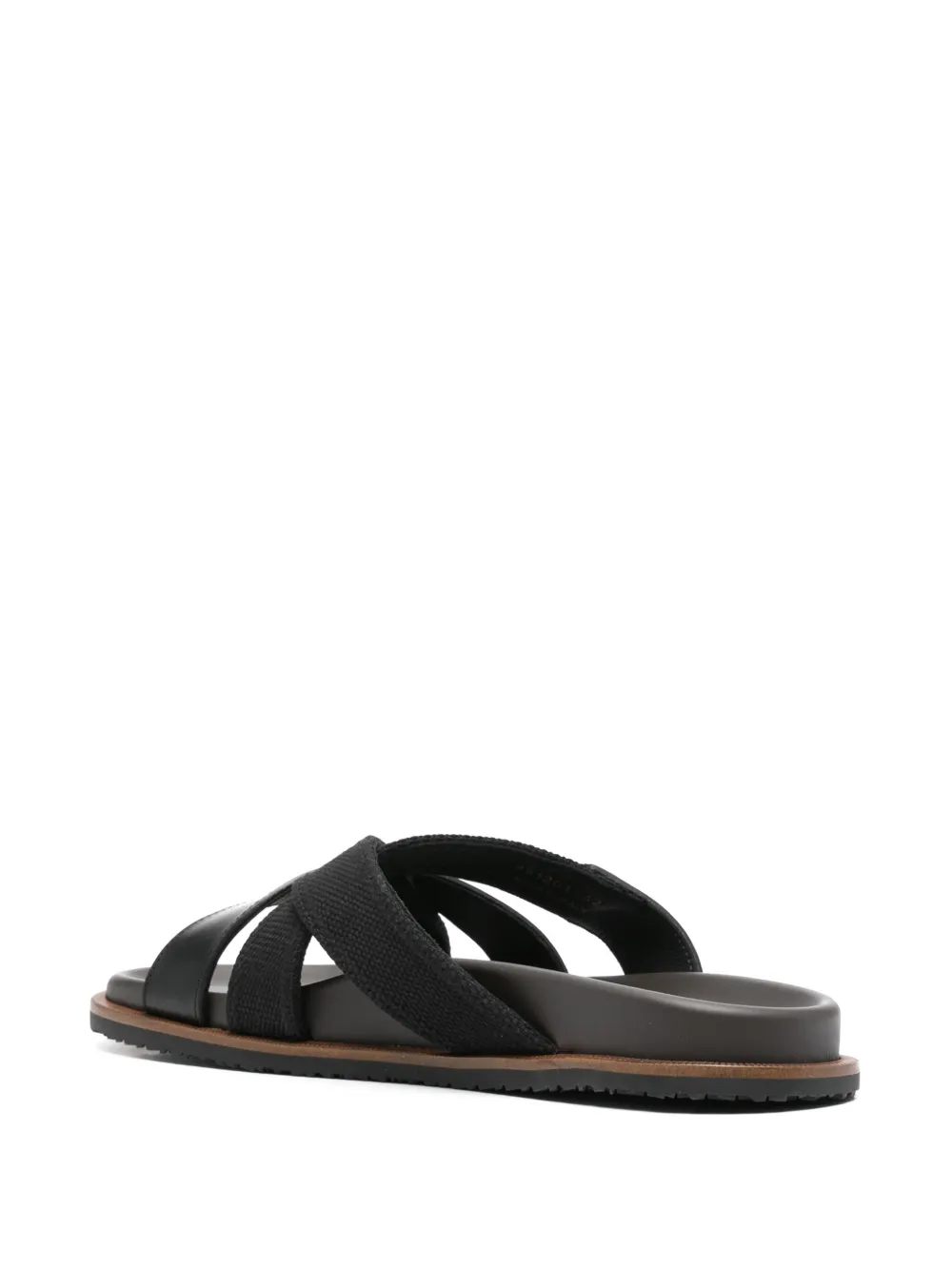 Canali panelled sandals Black