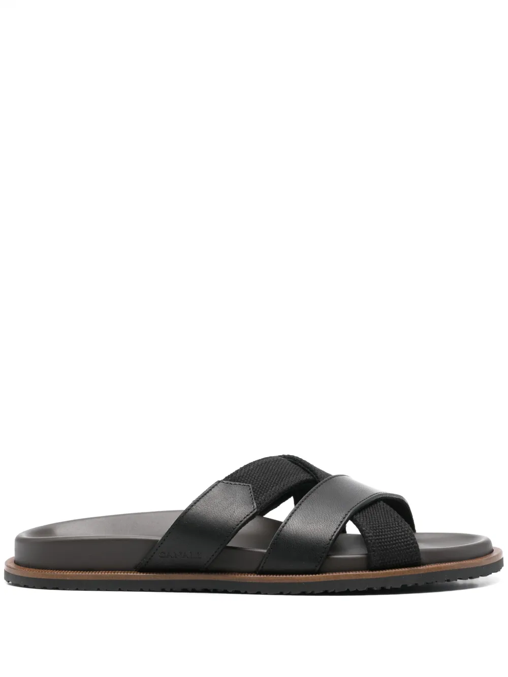Canali panelled sandals Black