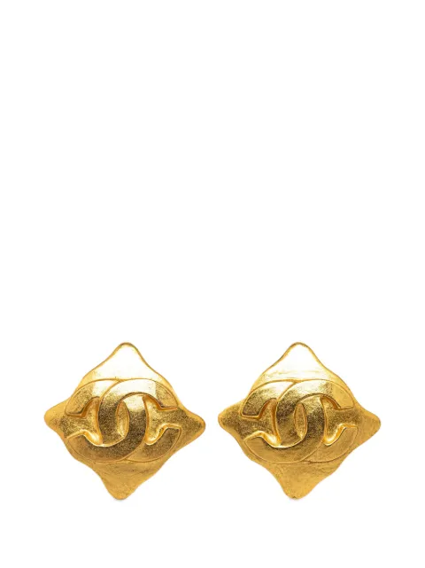 CHANEL Pre-Owned 1995 CC Clip On Earrings costume earrings