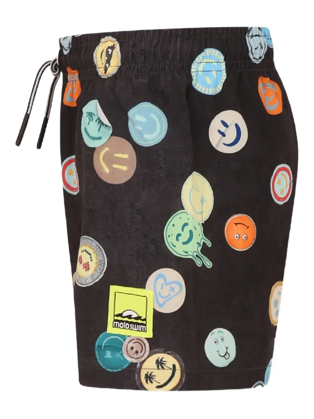 Molo graphic-print swim shorts Zwart