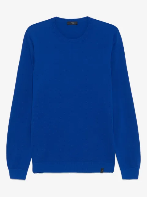 Fay round-neck cotton sweatshirt 