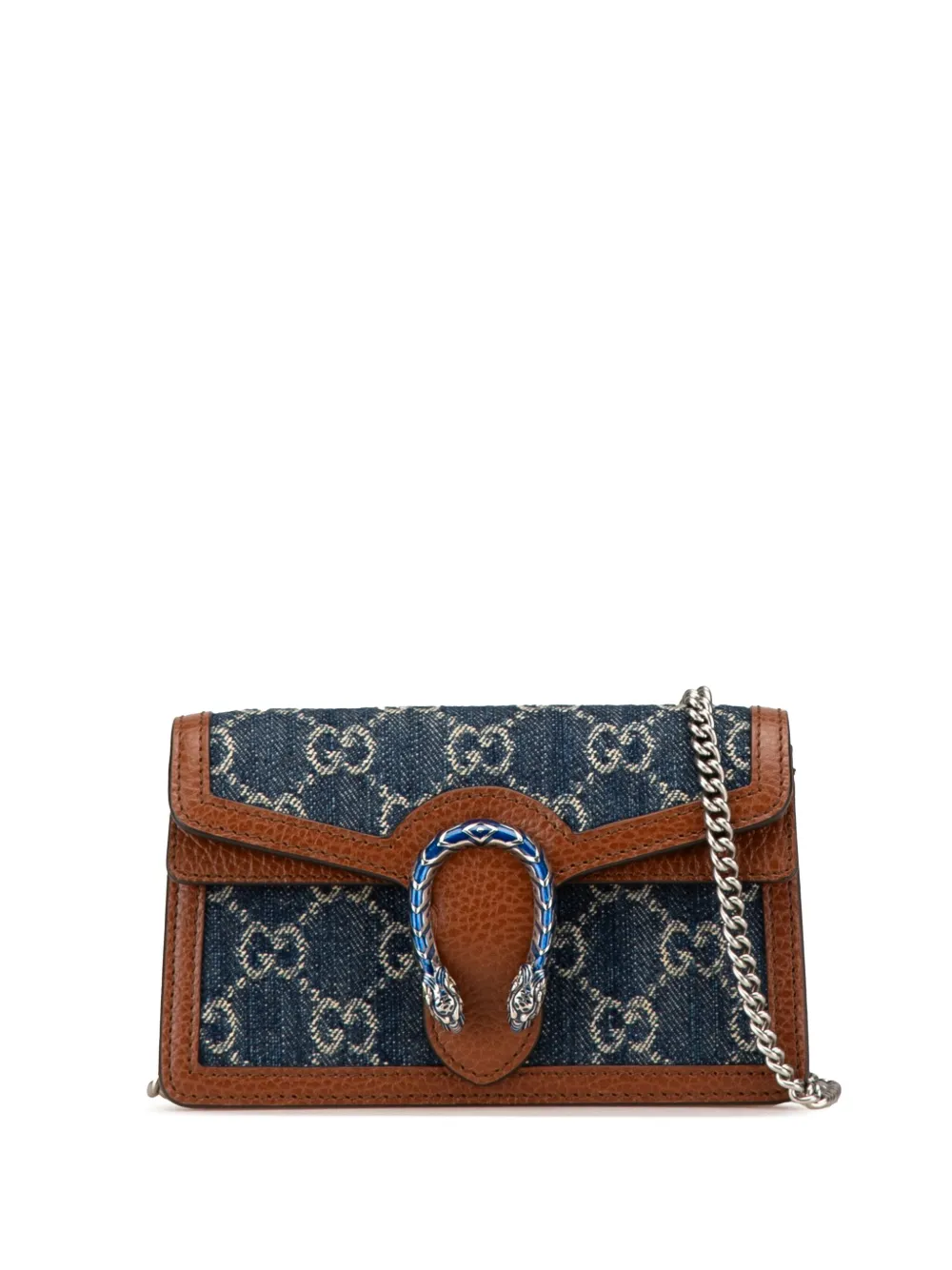 Gucci Pre-Owned Borsa a tracolla GG Dionysus micro in denim 2016 ad oggi | blu | Image 1