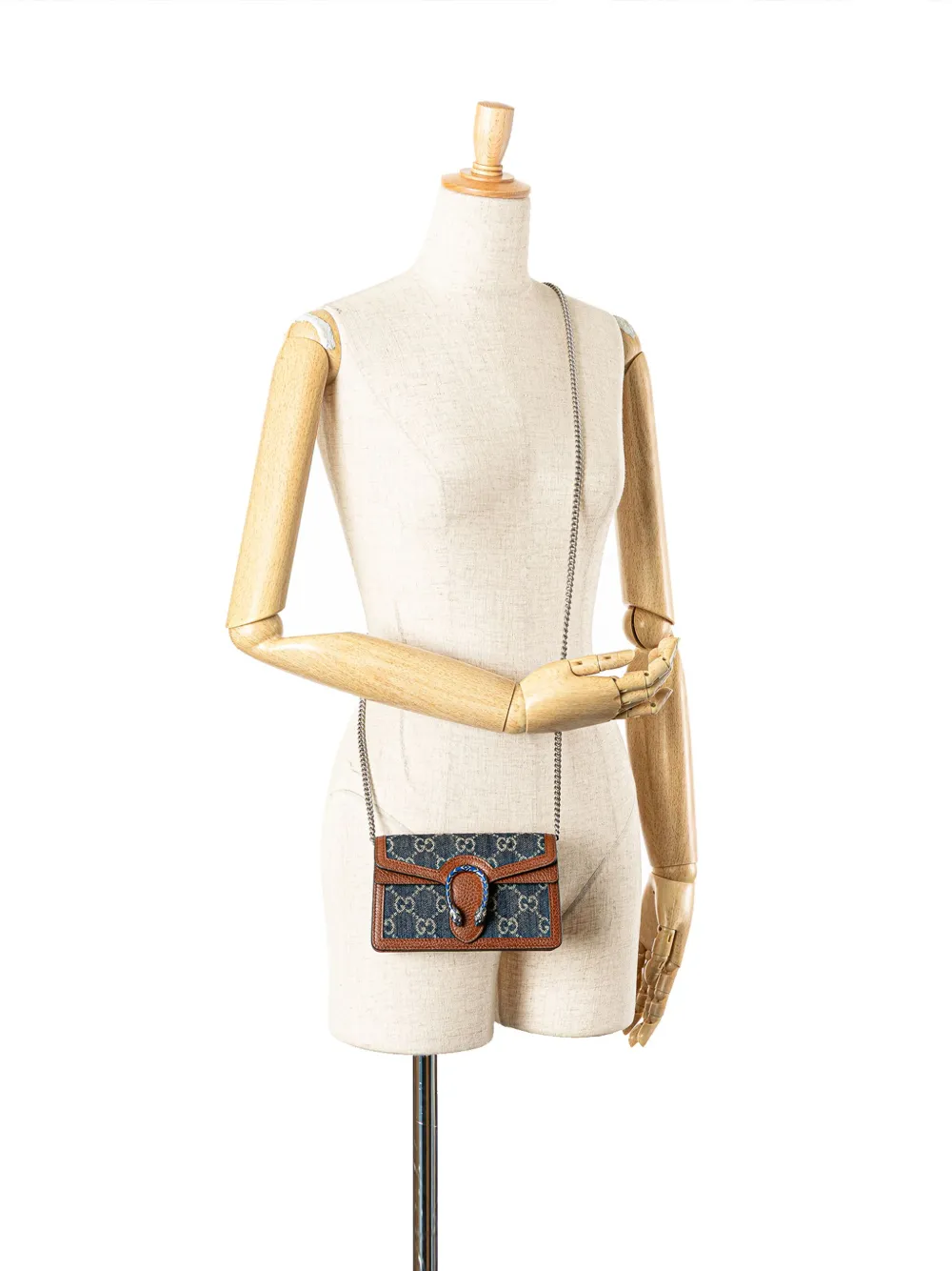 Gucci Pre-Owned Borsa a tracolla GG Dionysus micro in denim 2016 ad oggi | Image 7