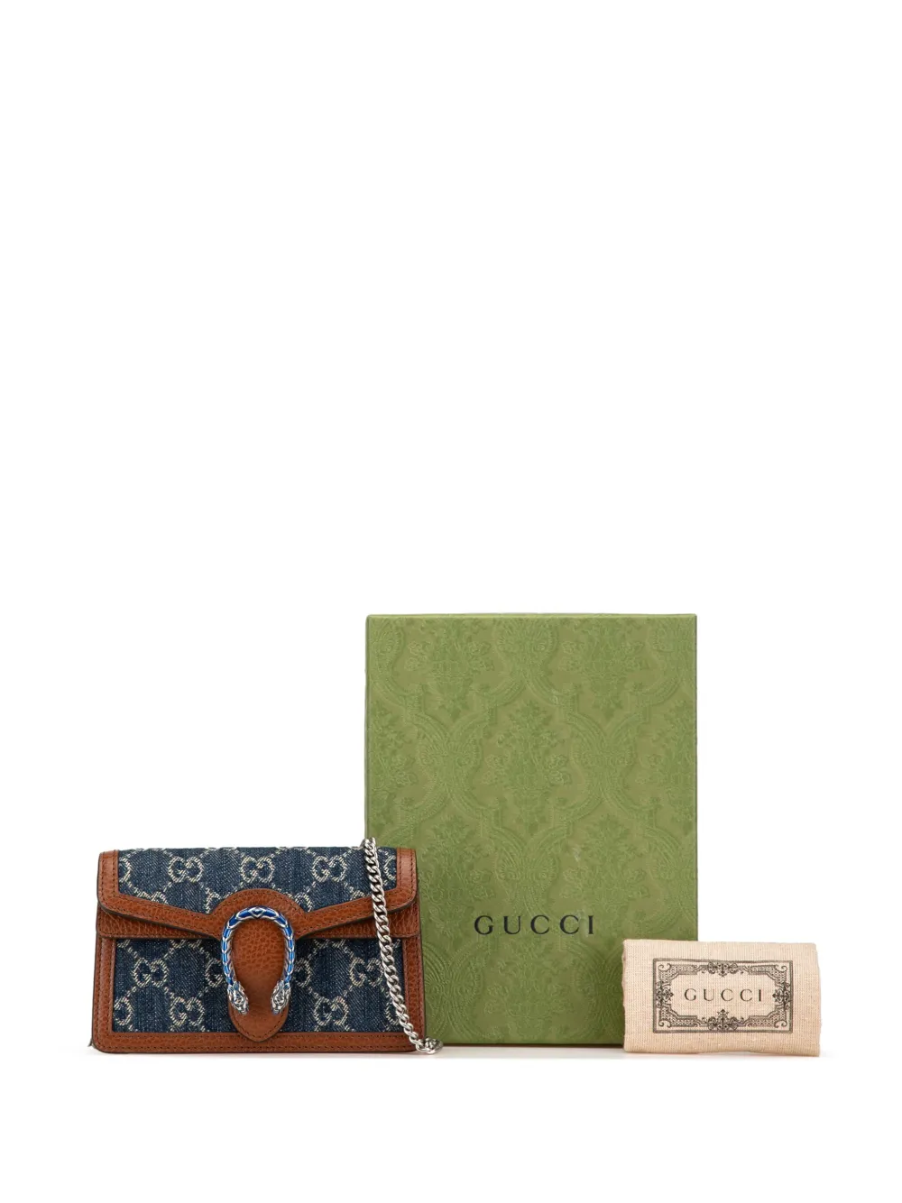 Gucci Pre-Owned Borsa a tracolla GG Dionysus micro in denim 2016 ad oggi | Image 6