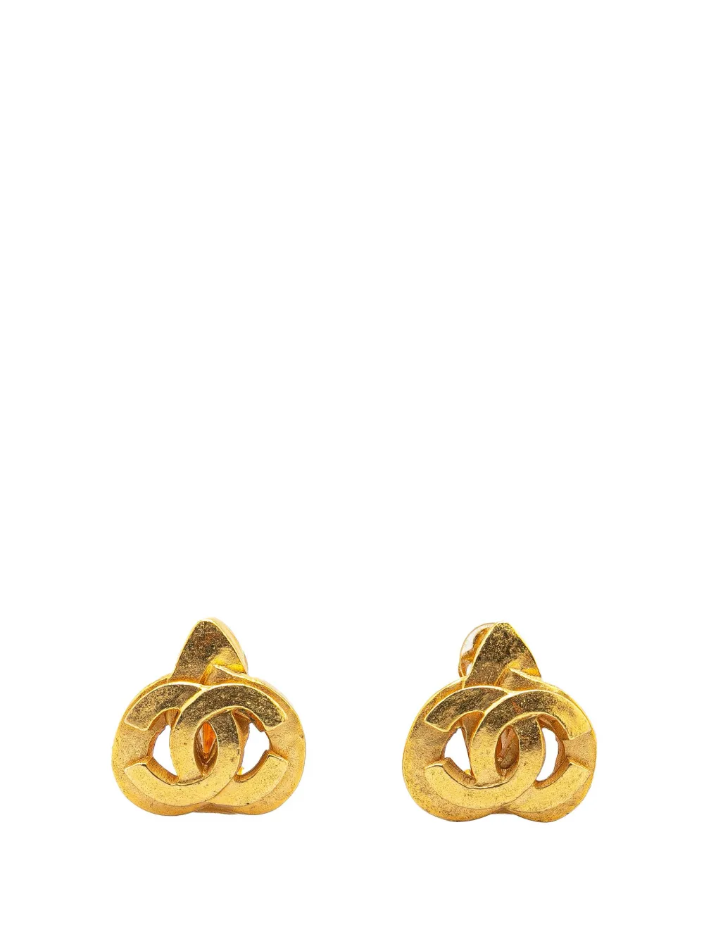 CHANEL Pre-Owned أقراط كبس بشعار CC ومطلية بذهب 1997 | ذهبي | Image 1