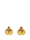 CHANEL Pre-Owned 1997 Gold Plated CC Clip On Earrings costume earrings