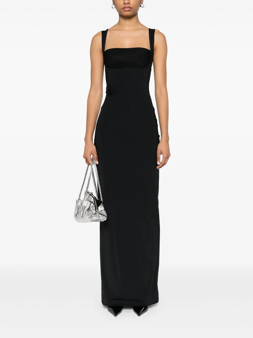 maygelcoronel Maygel Coronel Hibisco maxi-jurk - Zwart