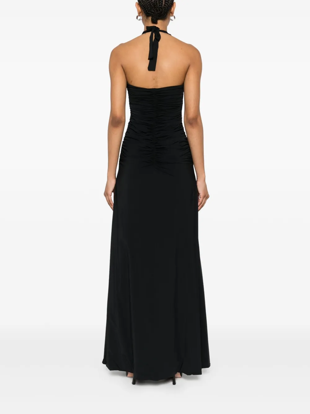 Shop Maygel Coronel Román Maxi Dress In 黑色