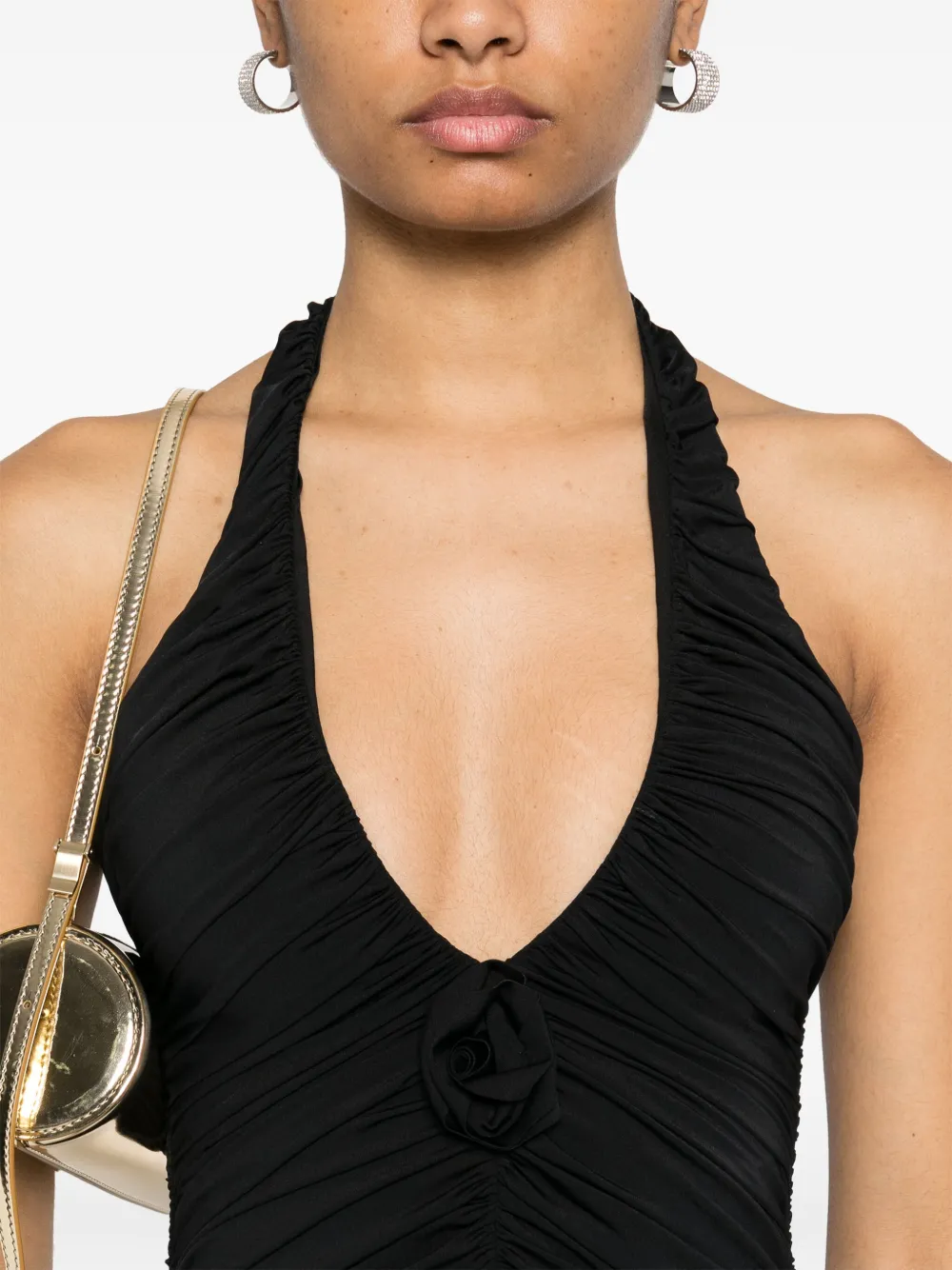 Shop Maygel Coronel Román Maxi Dress In 黑色