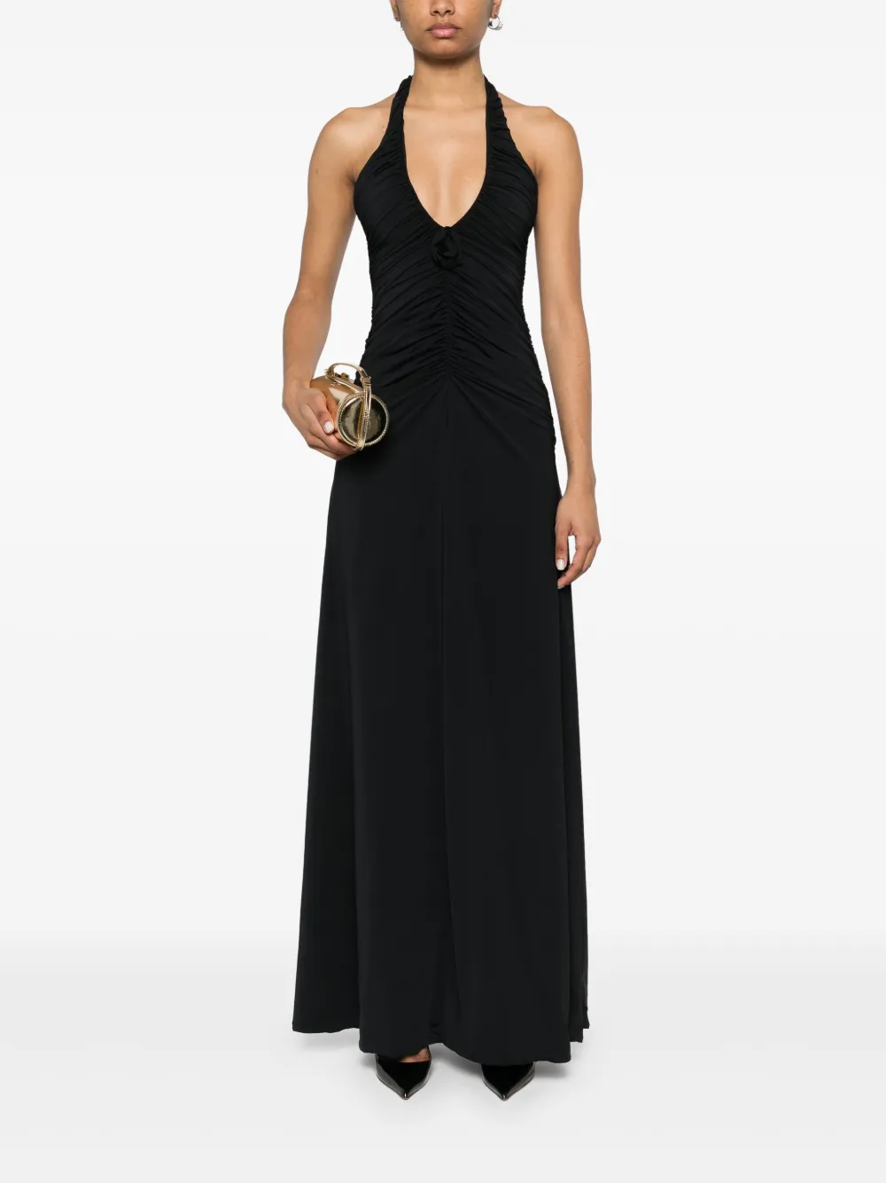 maygelcoronel Maygel Coronel Román maxi-jurk - Zwart