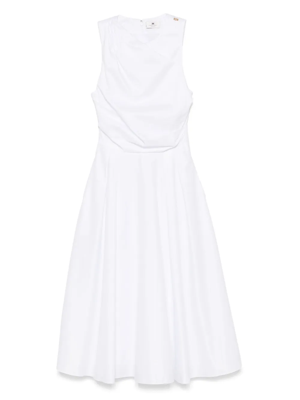 Elisabetta Franchi vestido midi con diseño drapeado | blanco | Image 1